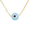 Evil Eye Mini Opalite Pendant Necklace Gold