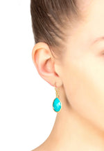 Petite Drop Earrings Arizona Turquoise Gold