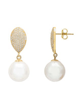 Pearl Classic Drop Earrings Gold