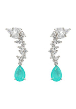 Henriette Teardrop Earrings Paraiba Tourmaline Silver