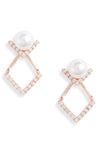 Pearl v Jacket Stud Earrings | More Colors Available