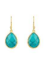 Petite Drop Earrings Arizona Turquoise Gold