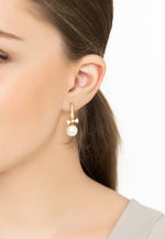 Paris Pearl Drop Earrings Gold