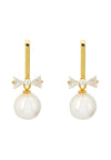 Paris Pearl Drop Earrings Gold