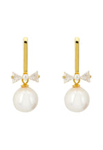 Paris Pearl Drop Earrings Gold