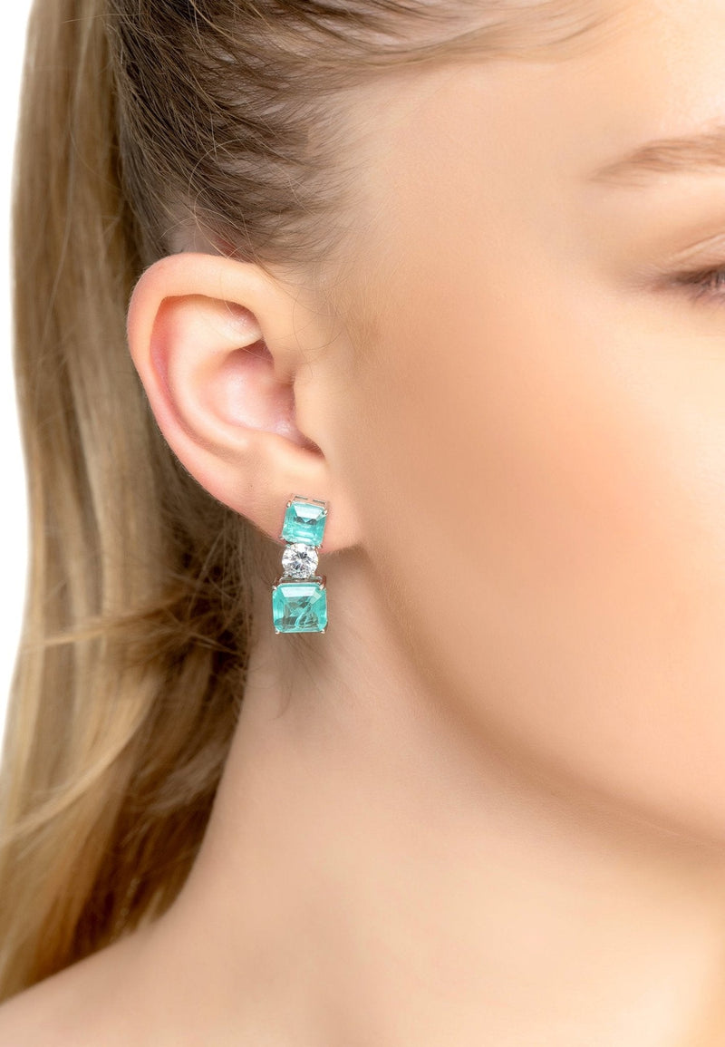 Penelope Drop Earrings Paraiba Tourmaline Silver