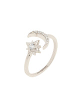 Astrid Moon & Star Ring Silver