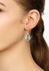 Petite Drop Earrings Blue Topaz Hydro Silver