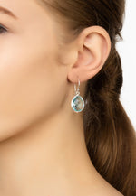 Petite Drop Earrings Blue Topaz Hydro Silver