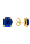 Empress Gemstone Stud Earrings Gold Sapphire