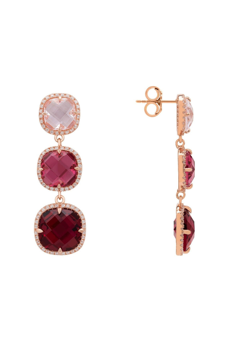 Knightsbridge Earrings Rosegold Pinks