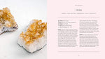 An open page in the book Crystals: The Modern Guide to Crystal Healing. The page is opened to the citrine crystal.