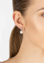 Polaris North Star Pearl Earrings Silver