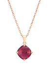Empress Pink Tourmaline Gemstone Necklace Rosegold